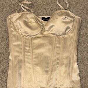 PrettyLittleThing Ivory Satin Camisole